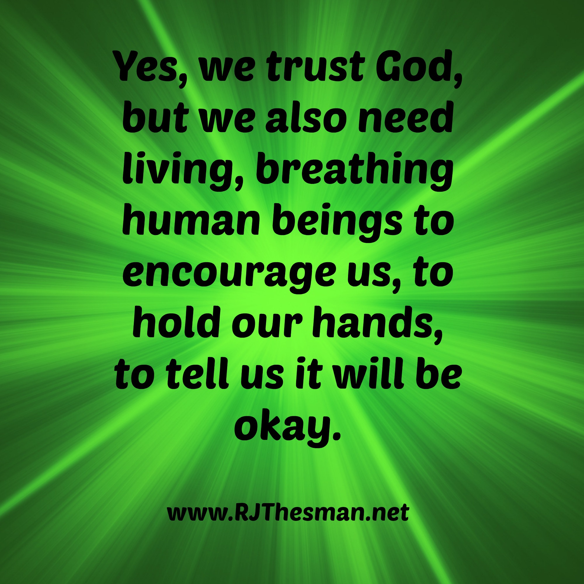 Yes - we trust God