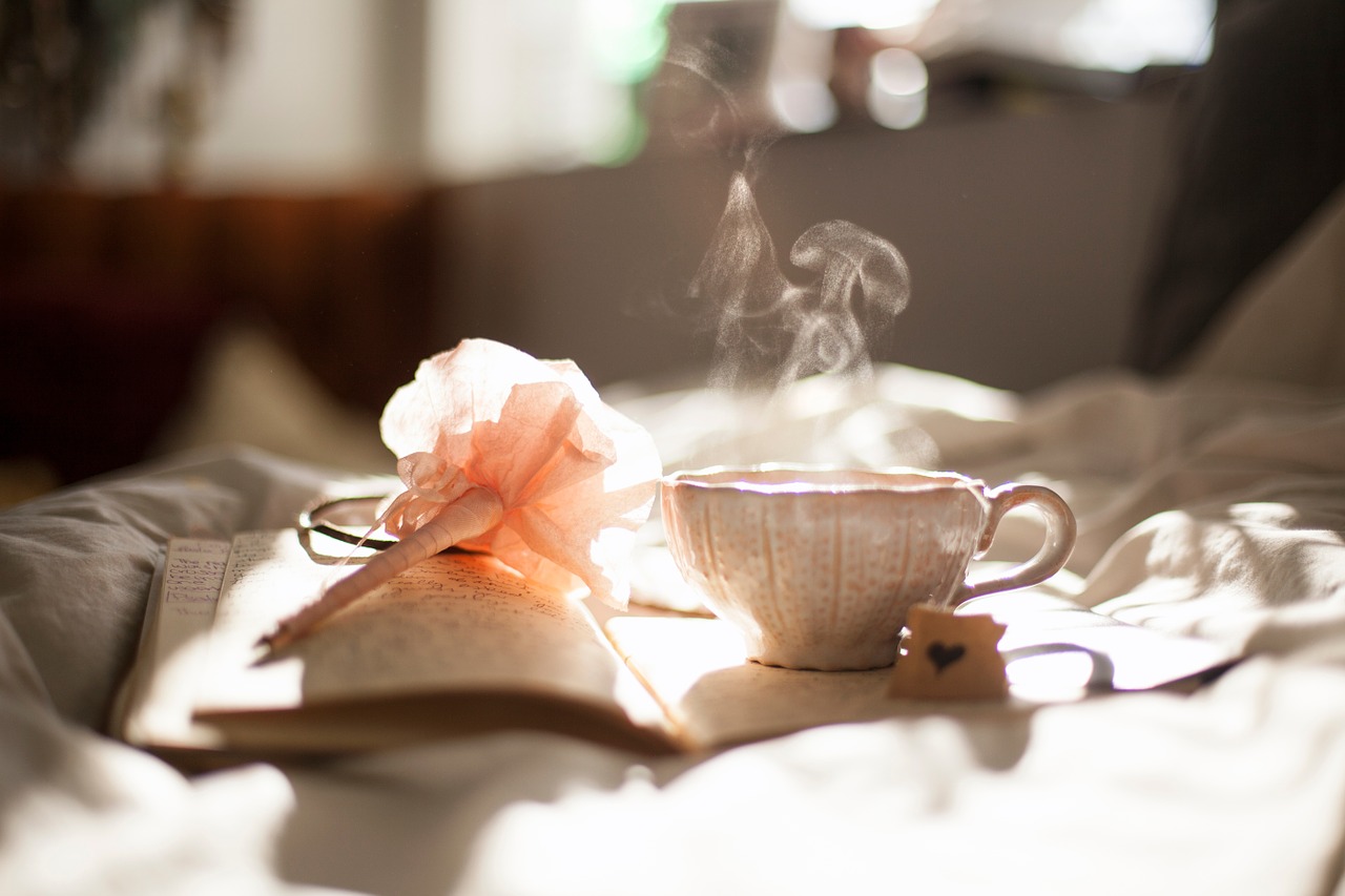 tea cup - flower - journal