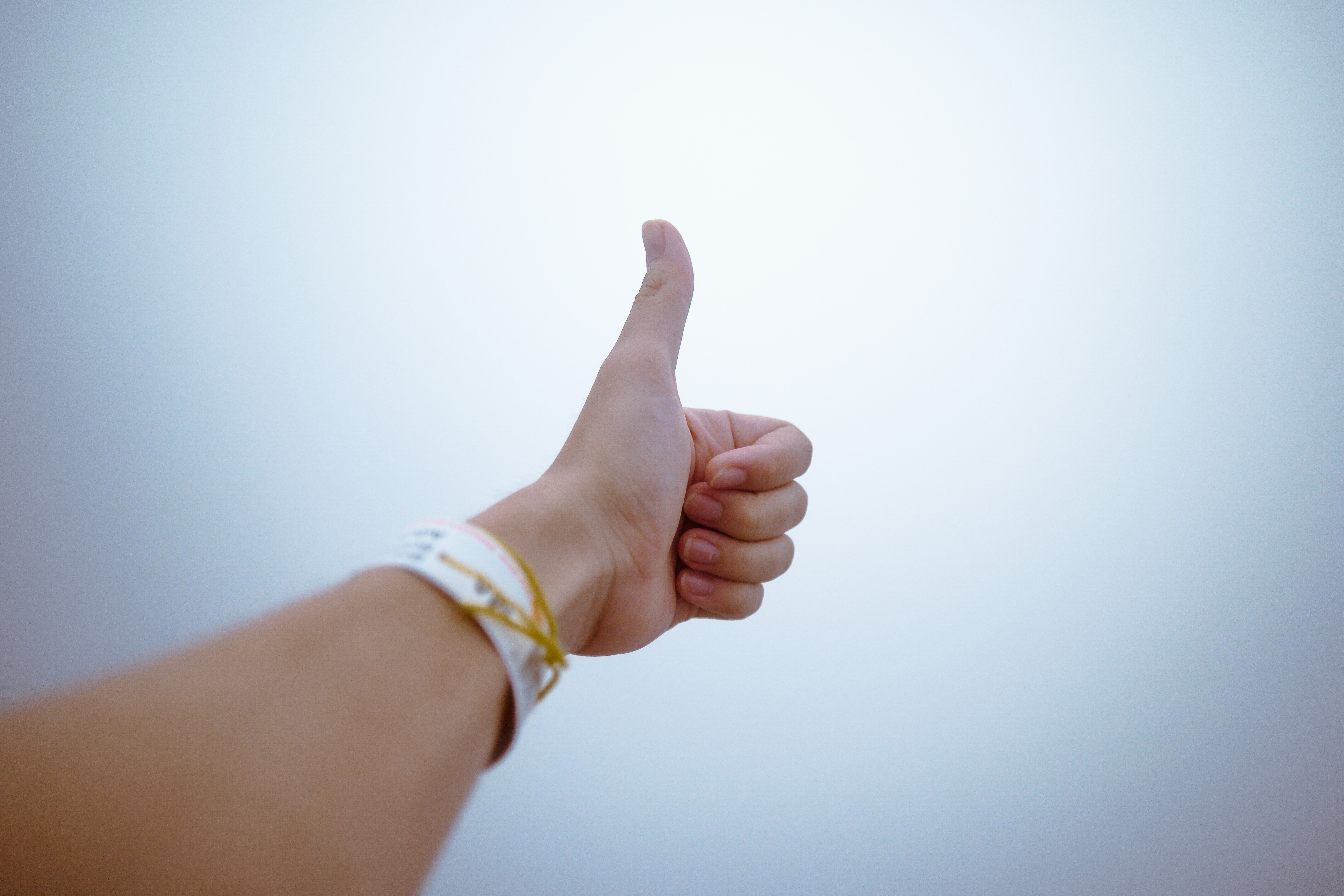 thumbs up image, positive thinking