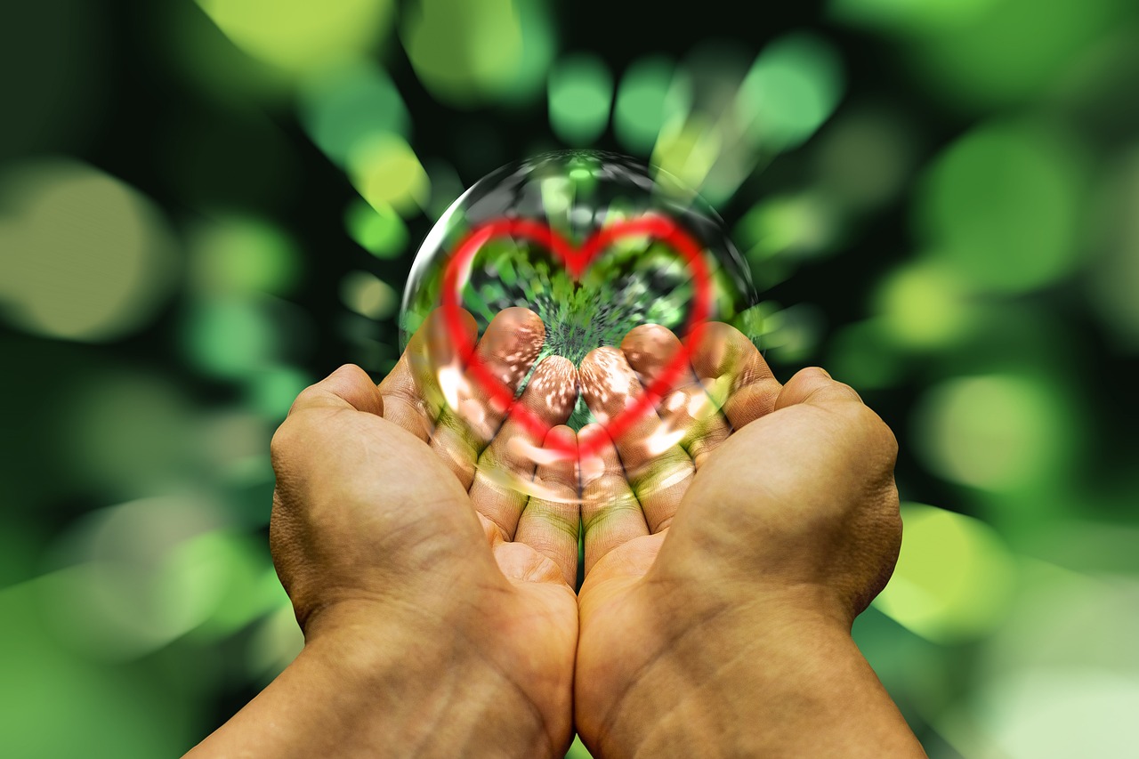 Image of heart in hands